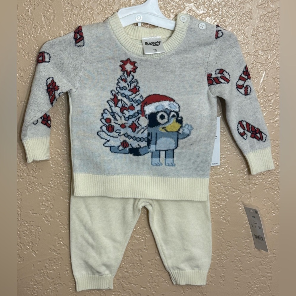 Bluey 0-3 Months Top & Pants Set New